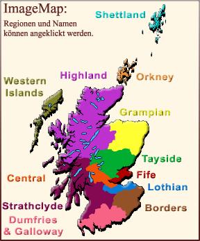 ImageMap Regionen Schottland - &copy; Sandra+Bernd
