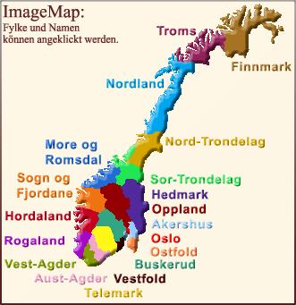 ImageMap Norwegen-Fylke - &copy; Sandra+Bernd