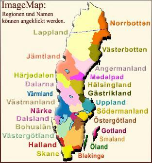 ImageMap Regionen Schweden - &copy; Sandra+Bernd